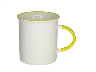Wysoki ceramiczny kubek emaliowany