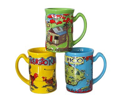 Kubek ceramiczny o pojemności 15 uncji z wytłoczonym wzorem 3D